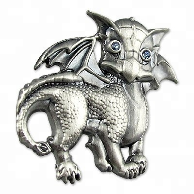 Wholesale 3D lapel  pin with antique finish promotional pewter custom metal pin badges high quality