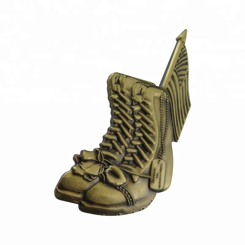 Wholesale 3D lapel  pin with antique finish promotional pewter custom metal pin badges high quality