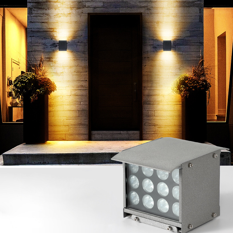 Outdoor corridor garden light villa home terrace led wall lamp recessed double spot light new design