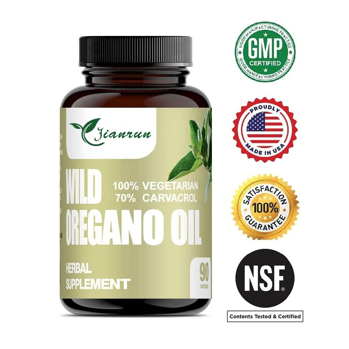 Wild Vegetarian Immune System Digestive Promote Gut Healthy Digestion Vegetarian Oregano Oil Soft Capsules