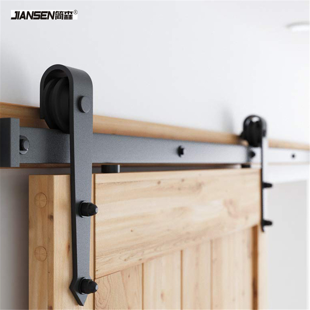 Customization 4-20ft Sliding Barn Door Hardware Closet Track Kit For Single/Double Wood Doors