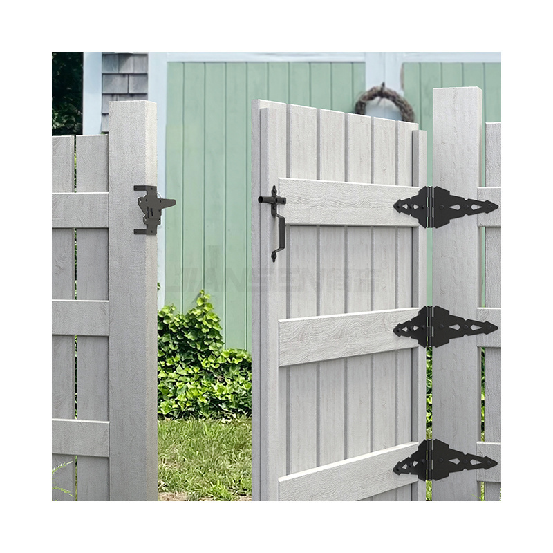 Customization Black Steel Heavy Duty Fence Gate Hardware Kit For Wood Gates