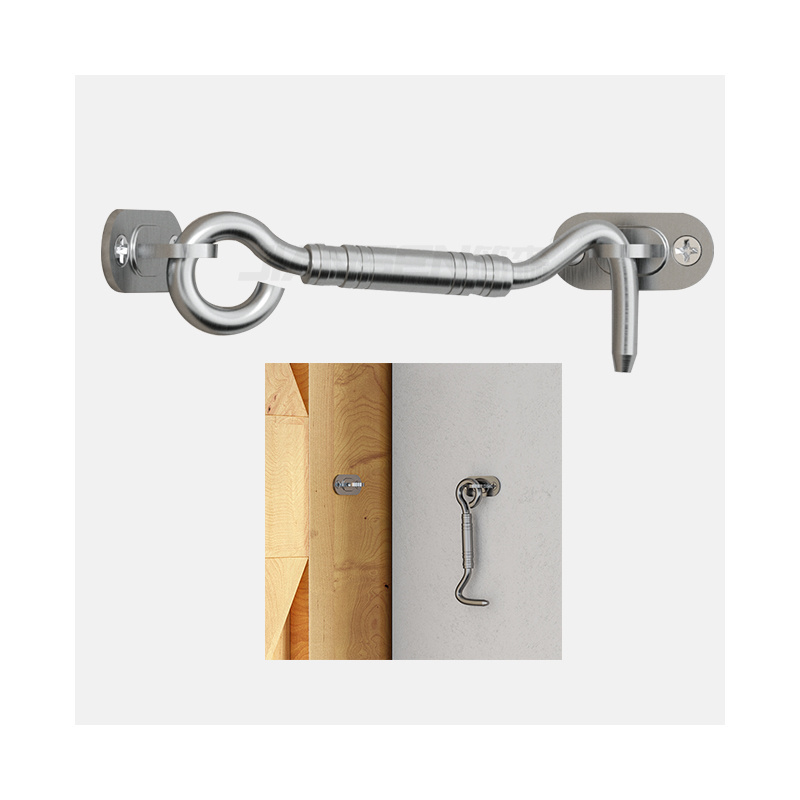 Barn Door Lock Gate Latch Silver Rivacy Hook And Eye Latch Easy Lock For Barn Door