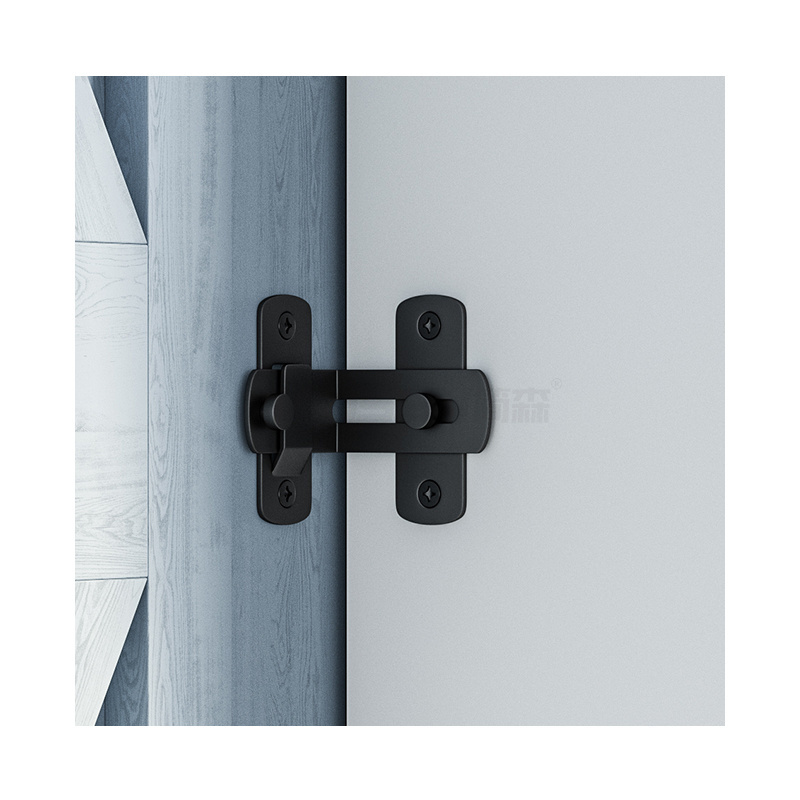 Black 90 Degree Flip Sliding Barn Door Lock Gate Latch Flip Latch Safety Door Bolt Latch Lock For Barn Door