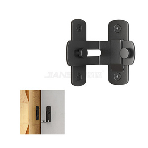 Black 90 Degree Flip Sliding Barn Door Lock Gate Latch Flip Latch Safety Door Bolt Latch Lock For Barn Door