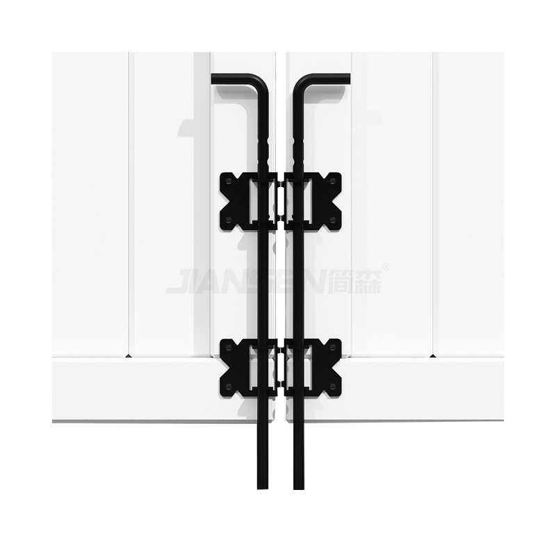 Stainless Steel Black Heavy-Duty Drop Rod Fence Door Hardware Self Locking Gate Gravity Latch For Garden Gate