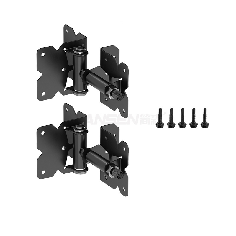 Hot Selling Heavy Duty Decorative Door Gate Hardware Fence Gate Latch Hinges Adjustable Black Fence Hinge