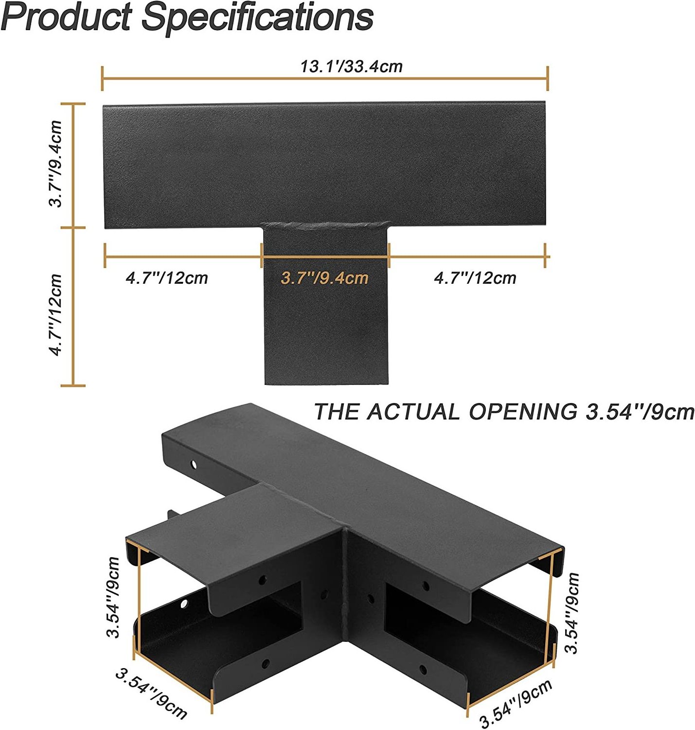 Wood Post Base Pergola Kit-3-Way Right Angle Corner Bracket 4x4 Metal Post Anchor Pergola Gazebo Hardware Kit