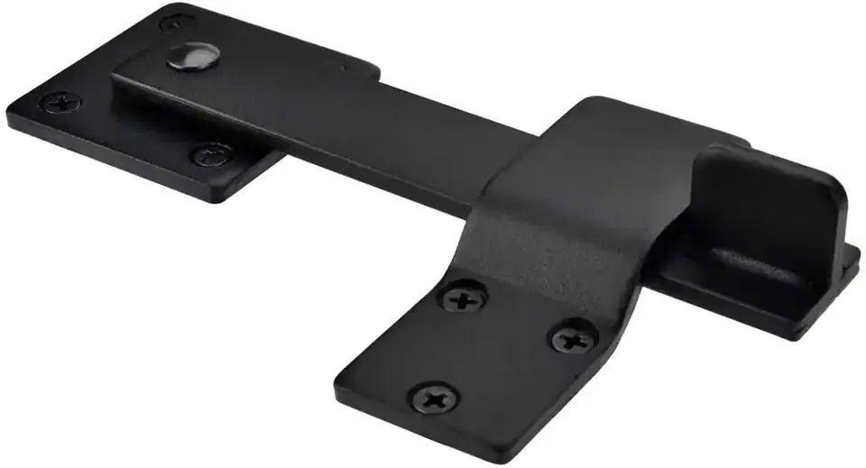 Gate Flip Latch, Heavy Duty Black Double Gate Latch Lock for Barn Door