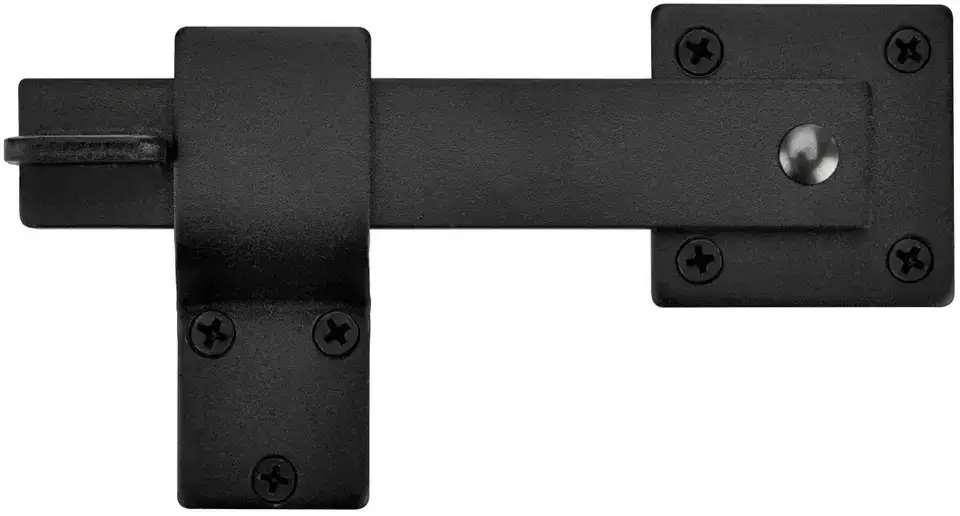 Gate Flip Latch, Heavy Duty Black Double Gate Latch Lock for Barn Door