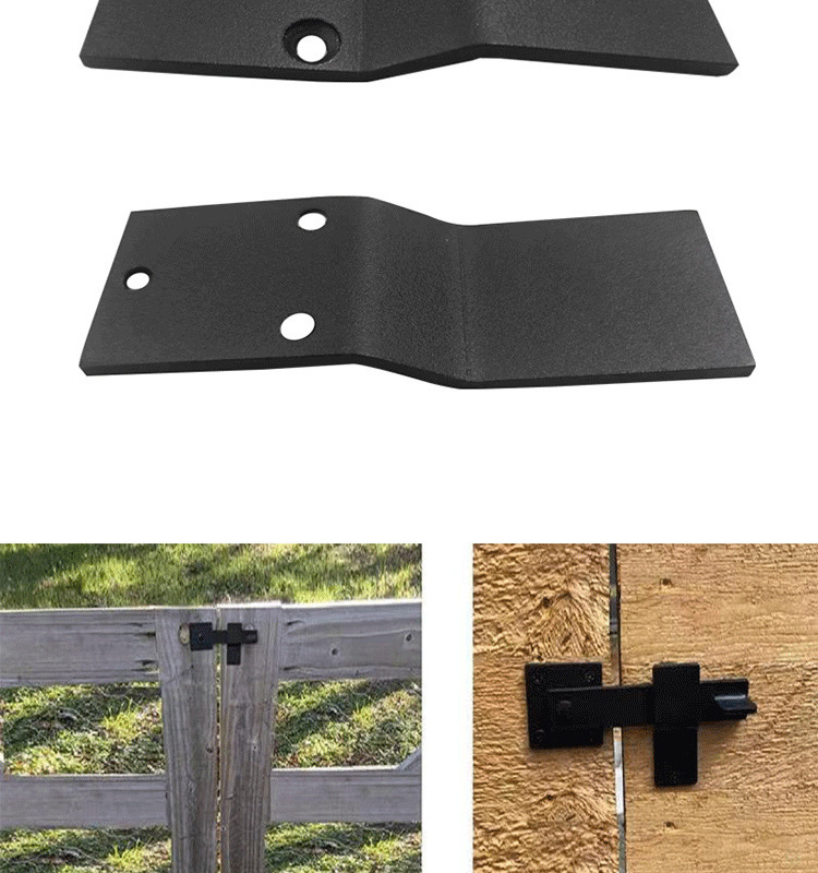 Customizable 5.5 Inch Heavy Duty Carbon Steel Barn Door Latch Swivel Solid Iron Latch And Wooden Gate Latch