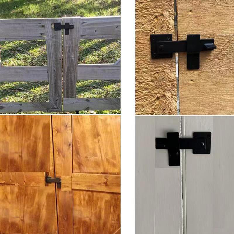 Customizable 5.5 Inch Heavy Duty Carbon Steel Barn Door Latch Swivel Solid Iron Latch And Wooden Gate Latch