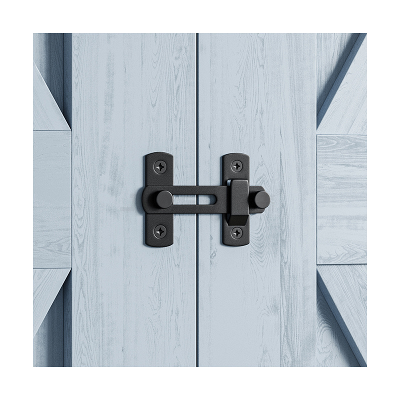 Wholesale Black Door Latch Sliding Barn Door Stainless Steel Latch Lock Barn Door Lock For DIY