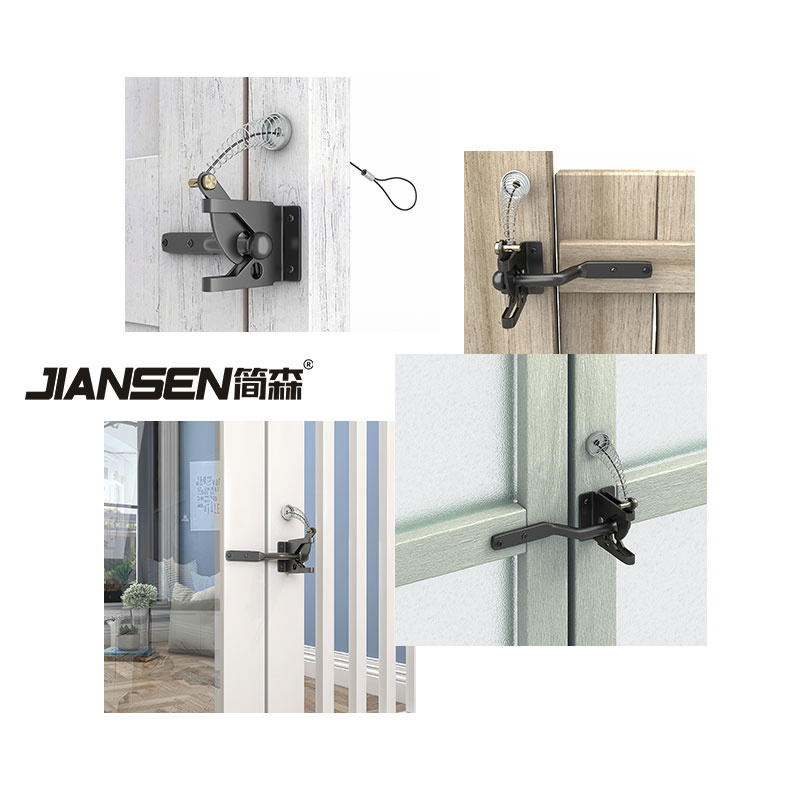 Self Locking Gate Gravity Latch Stainless Steel Spring Loaded Adjustable Gate Latch For Metal Wooden Fences