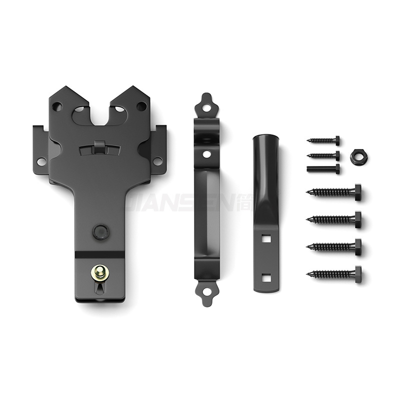 OEM Customization Black Heavy Duty Gate Latch Wood Fence Gate Kit Self Locking Gate Gravity Latch