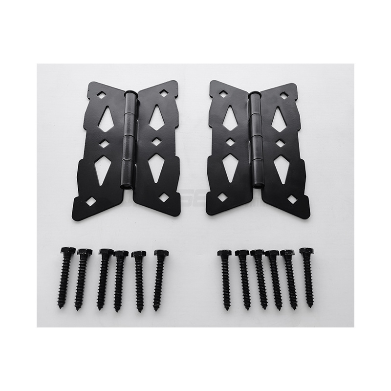 Customization Black Steel Heavy Duty Butterfly Type Hinge For Vinyl PVC Wood Fence Gate