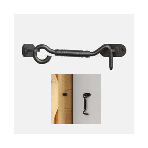 Stainless Steel Security And Privacy Hook And Eye Latch Easy Lock For Sliding Barn Door Wooden Fences Window Barn Door Lock