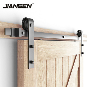 Heavy Duty Modern Barn Doors Hardware Systems Rail Hanging Slide Single Track Sliding Doors Hardware Kits