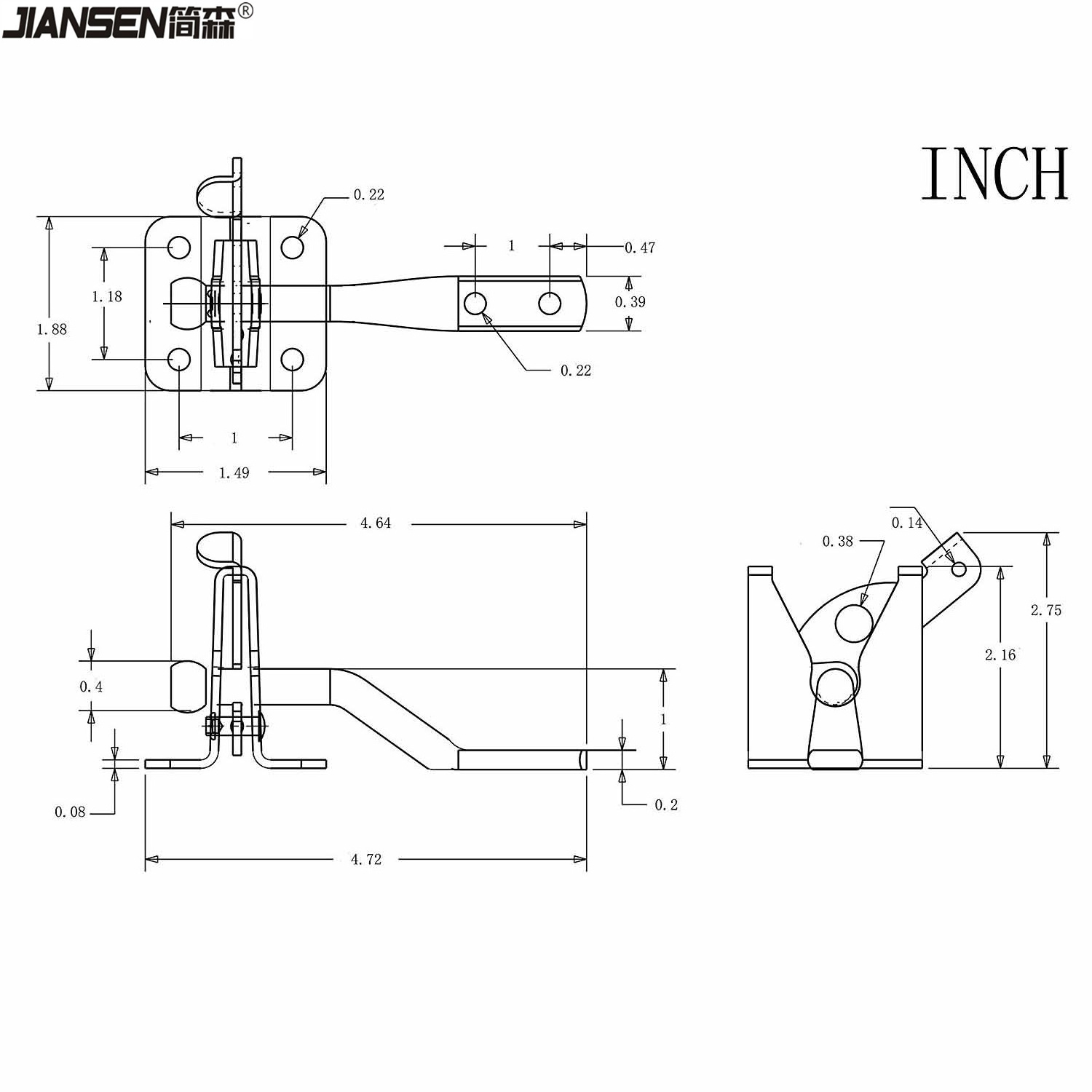 Wholesale Stainless Steel Fence Hinge Pin To Lock The Door Buckle Self Locking Gate Latch