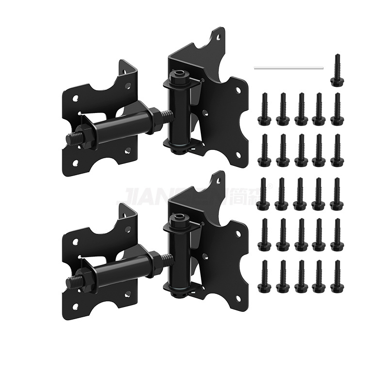 Hardware Accessories Black Stainless Steel 304 Self-Locking Gate Latch Locks For Wooden Fence