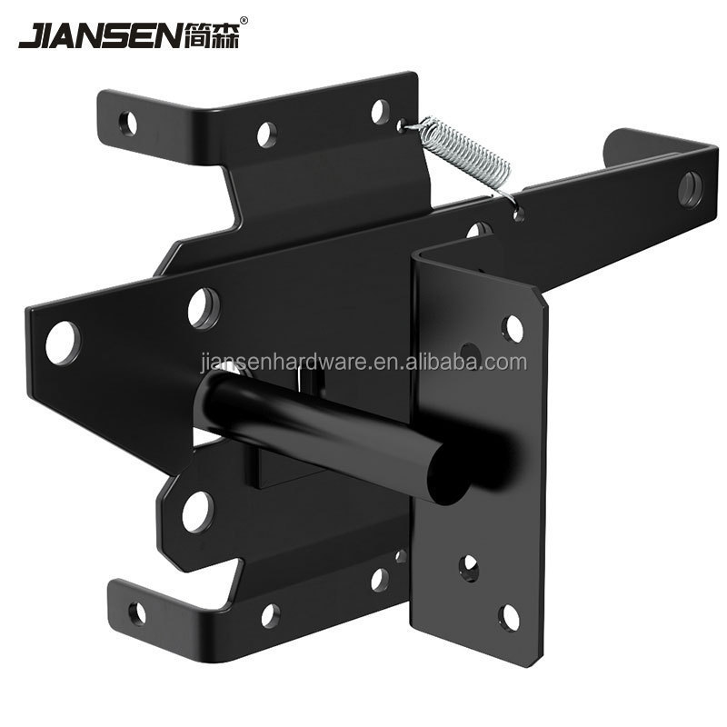 Heavy Duty Self Closing Two Sided Iron Gate Metal Farm Vinnyl Fence Panels Garden Latch Hardware Lock