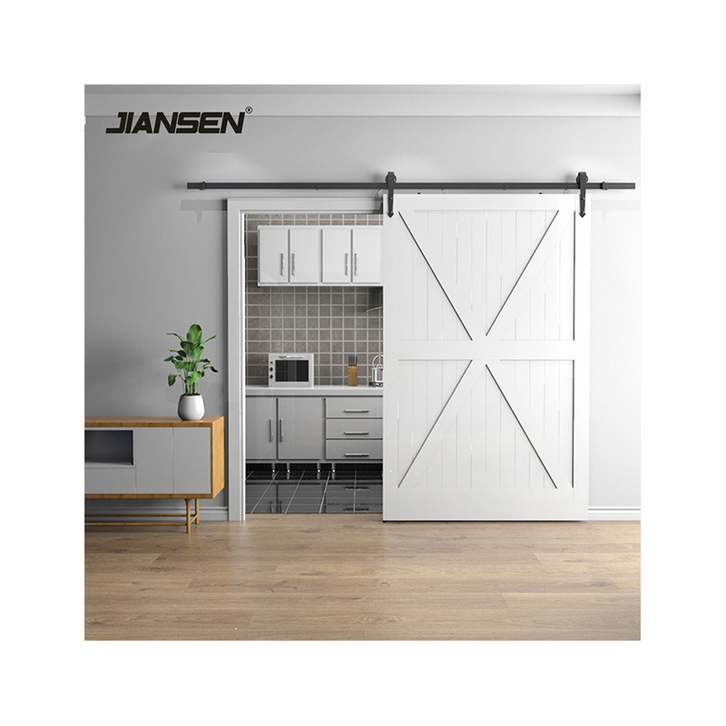 Customization 4-20ft Sliding Barn Door Hardware Closet Track Kit For Single/Double Wood Doors