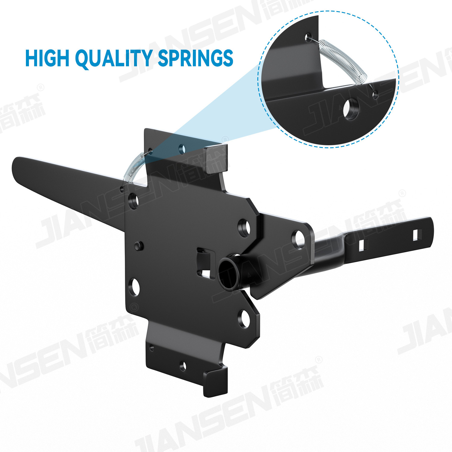 Adjustable Self Locking Spring Hatchet Standard Black Vinyl  Gate Lock Latch For Wooden Gate