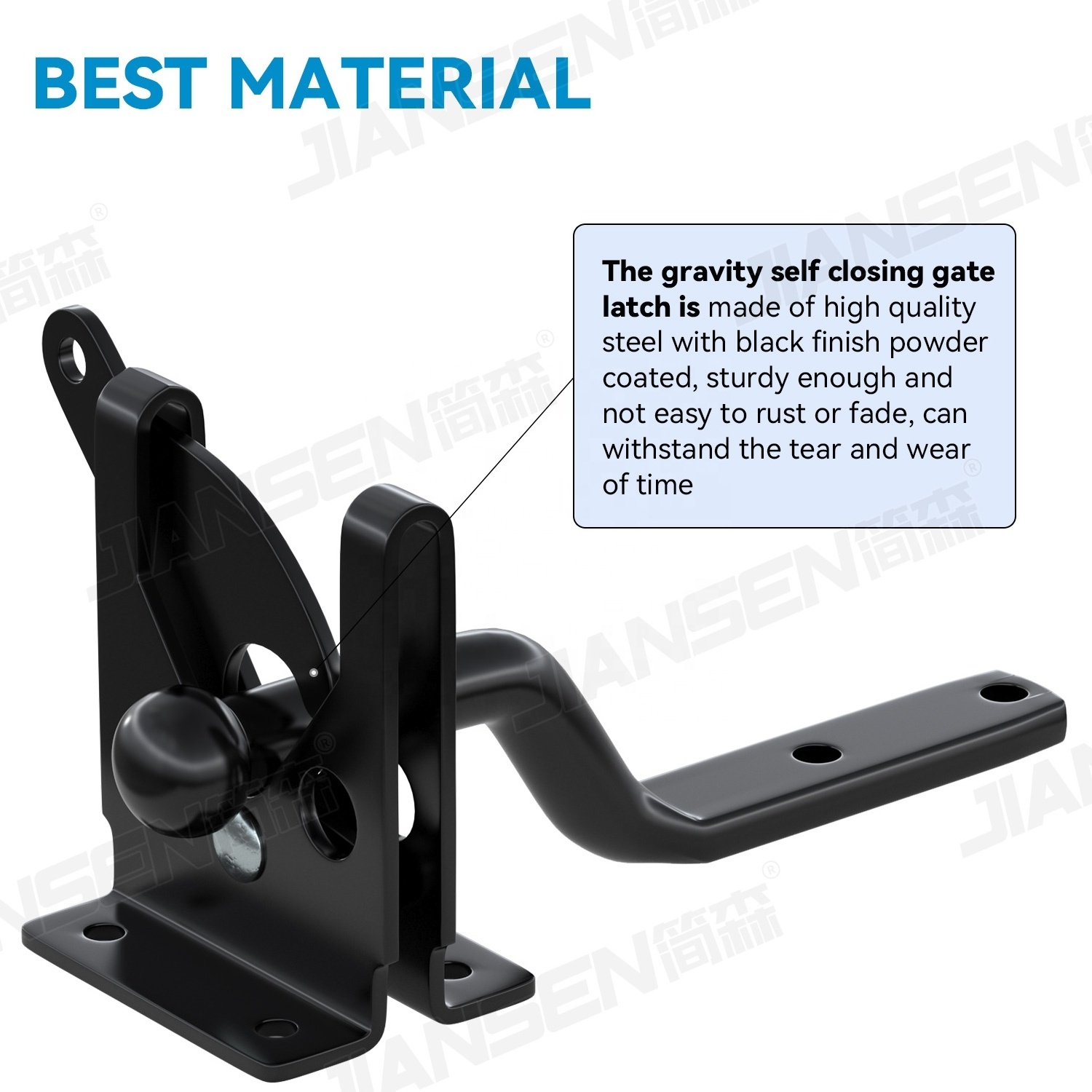 Wholesale OEM Stainless Steel Powder Coated Fence Gate Latch Hardware For Garden Farm Home