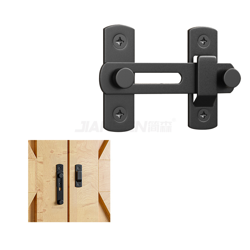 Wholesale Black Door Latch Sliding Barn Door Stainless Steel Latch Lock Barn Door Lock For DIY