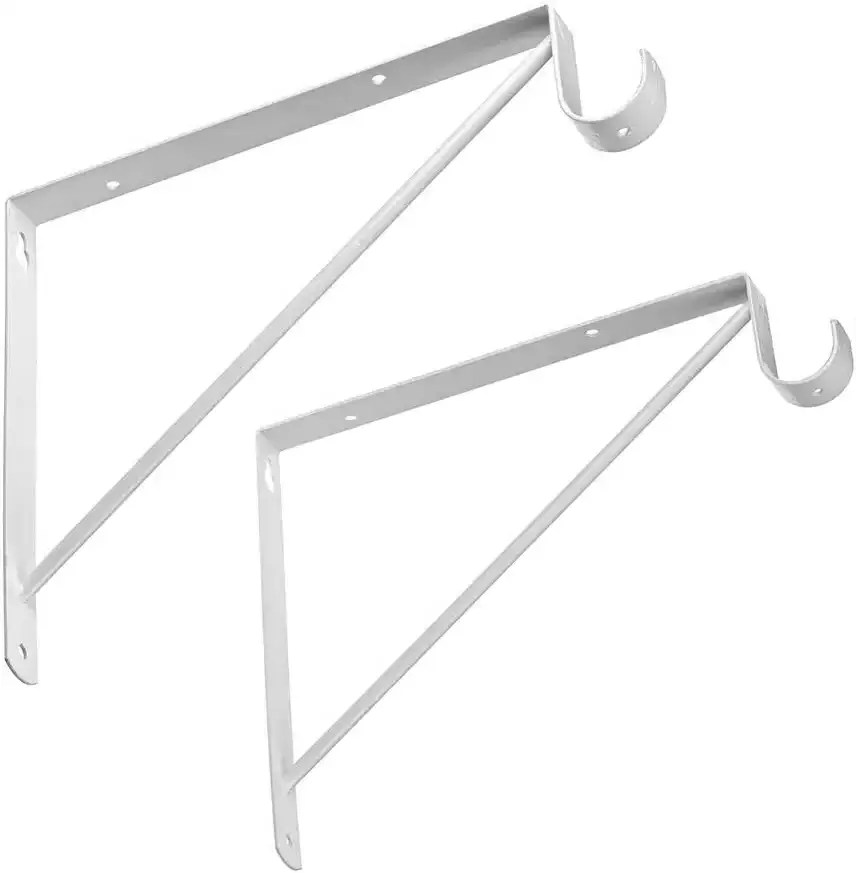 Closet Shelves Bracket with Rod Shelving Support with Screws