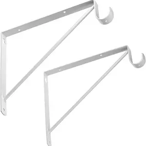 Closet Shelves Bracket with Rod Shelving Support with Screws