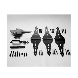 Customization Black Steel Heavy Duty Fence Gate Hardware Kit For Wood Gates