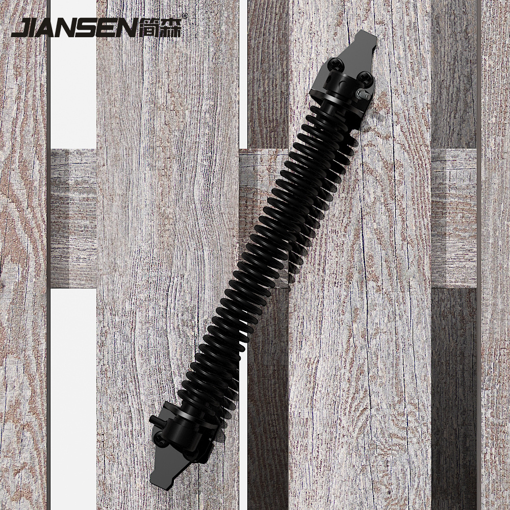 Adjustable Black Self Closing Gate Door Spring Hardware for Wooden and Vinyl Fence with Adjustable Tool