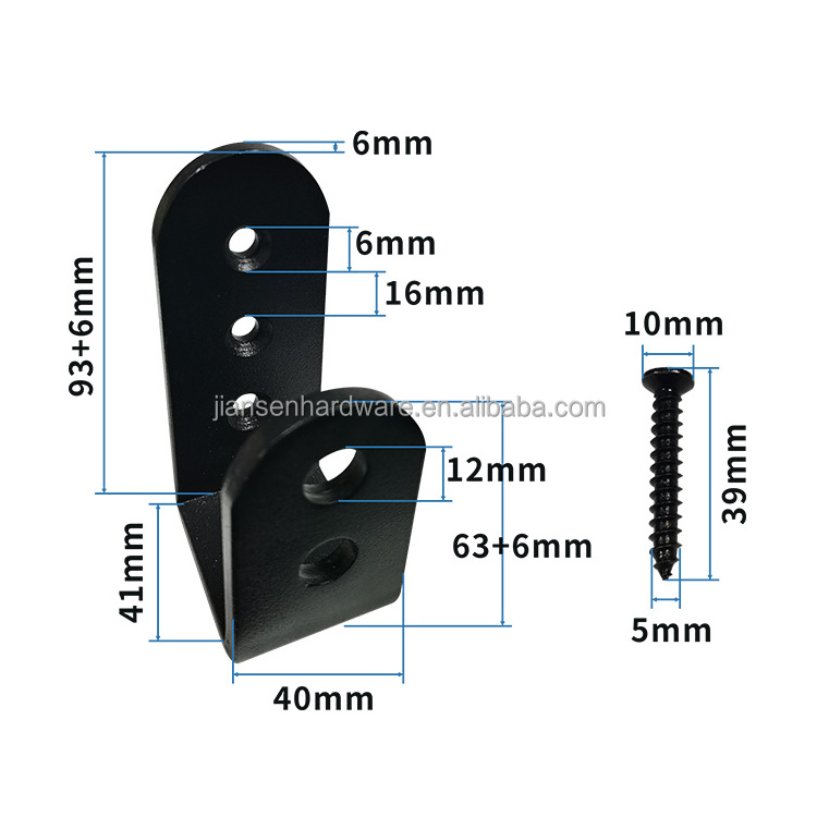 Drop Open Bar Holder Steel U Bracket as Security Door Reinforcement, Door Jammer, Tool Hanger for Your Home