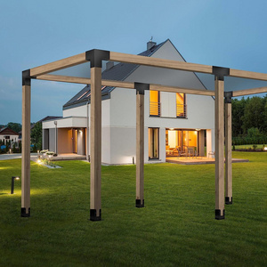 Pergola Brackets Woodworks Pergola Kit 3-Way Right Angle Corner Post Base Wood Stand Kit Pergola/Gazebo Kit