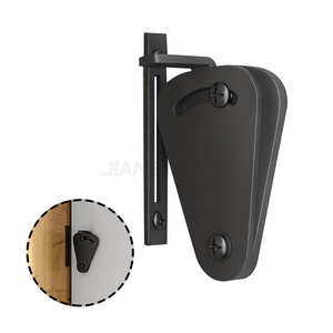 High Quality Steel Black Powerd Coating Wooden Sliding Barn Door Lock For Wood Door