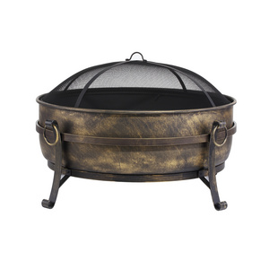 24" 31" 34" Round Cauldron Wood Burning Patio backyard creations fire pit