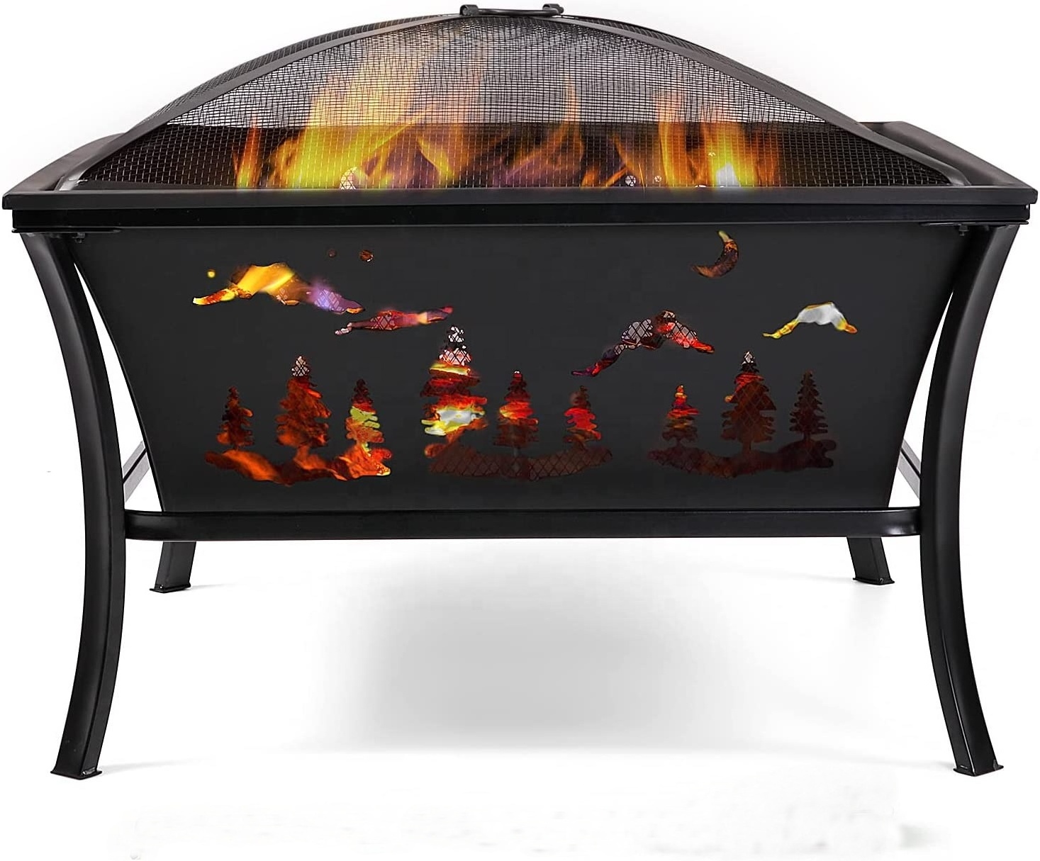 Fashion Square steel fire pit Cheap Backyard Patio Big Sky Stars Bowl Fire pit