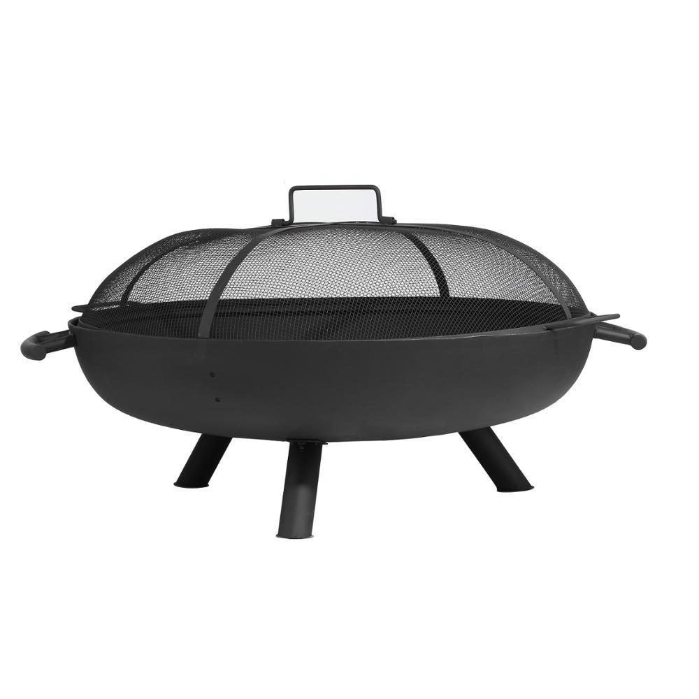 Wood Burning Fire Pit Large Round Patio Garden Outdoor Heater Firepit Bowl