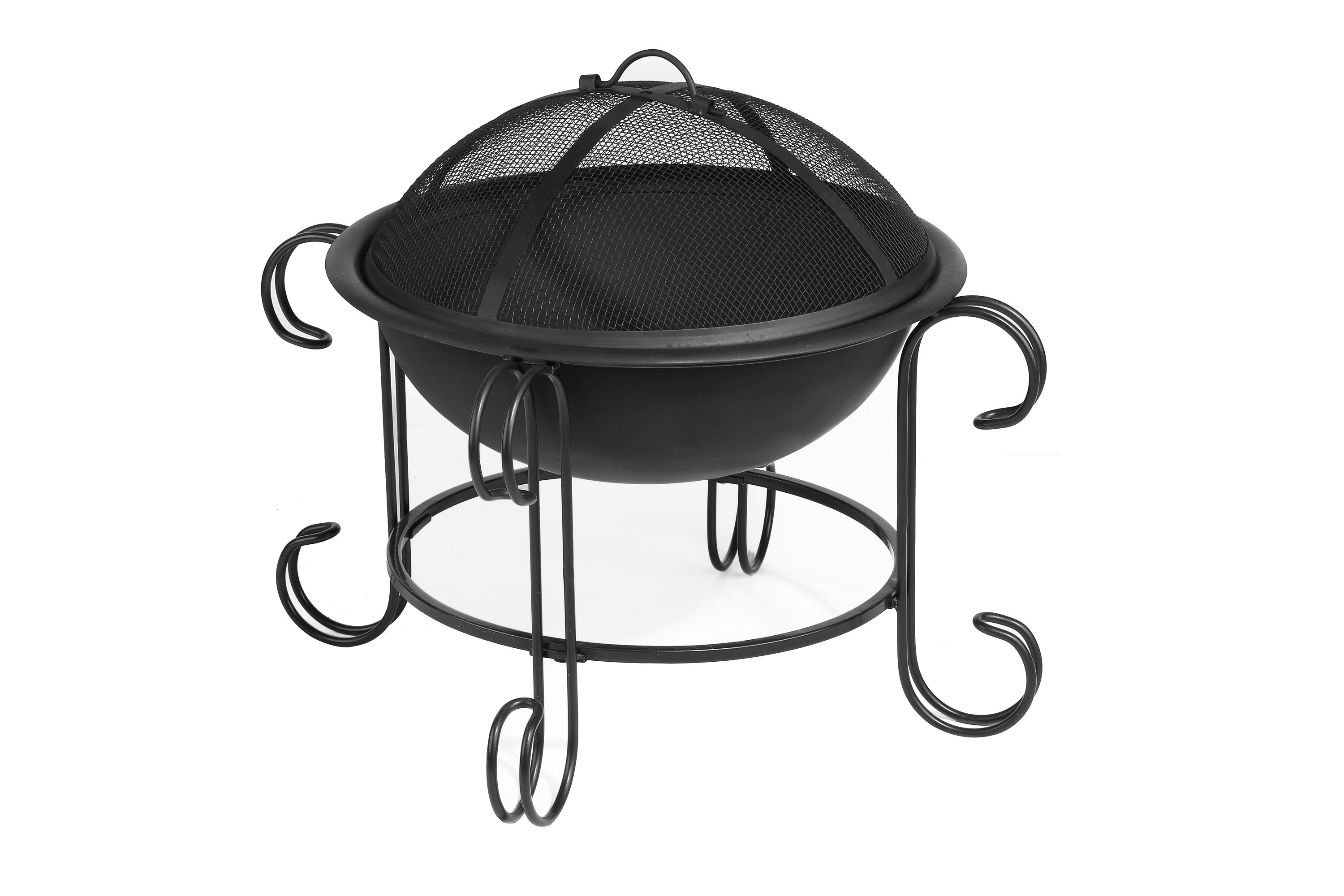 Free Standing Steel Screen Spark  Outdoor Garden  Wood Burning Fire Pit Urn Bowl