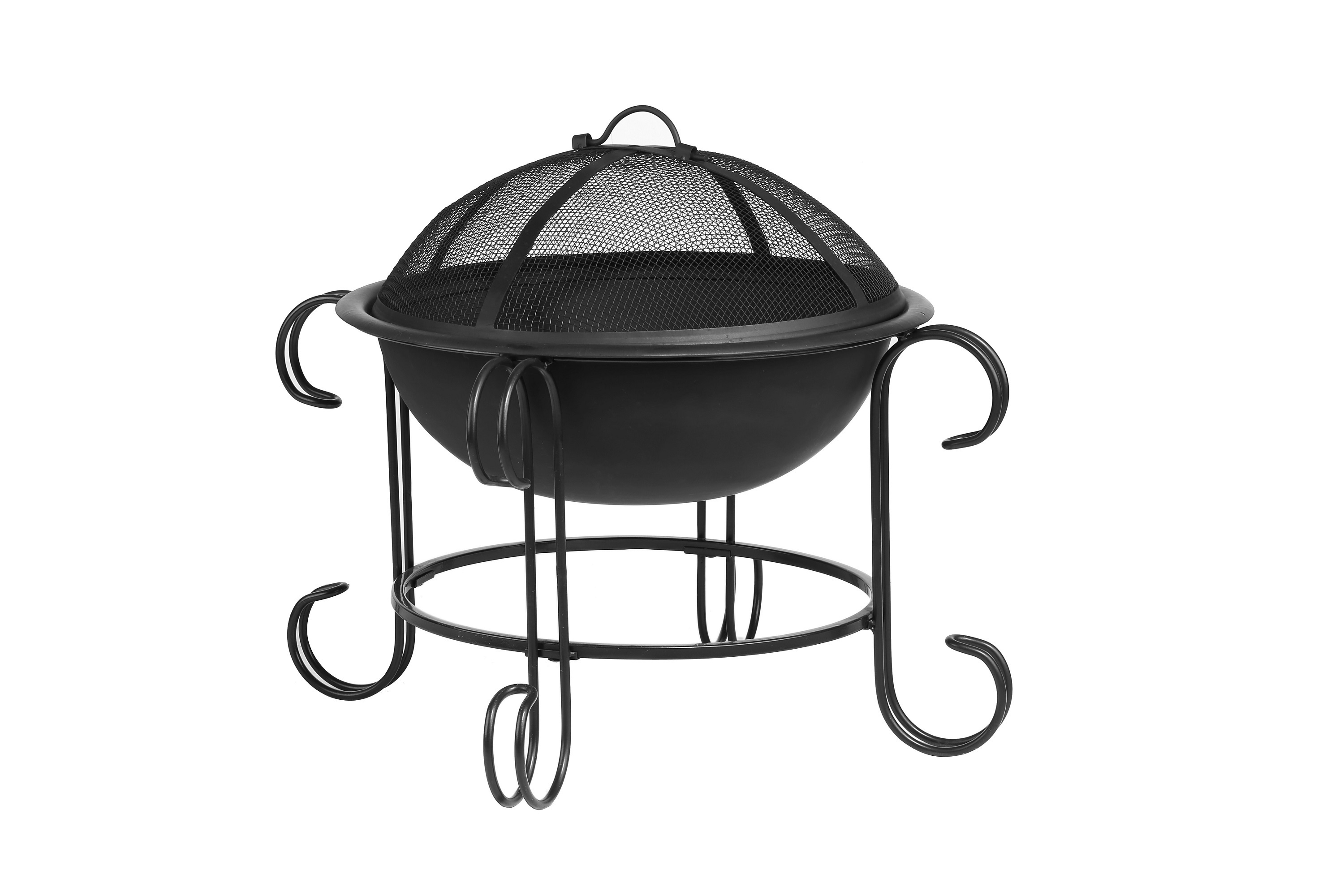 Free Standing Steel Screen Spark  Outdoor Garden  Wood Burning Fire Pit Urn Bowl