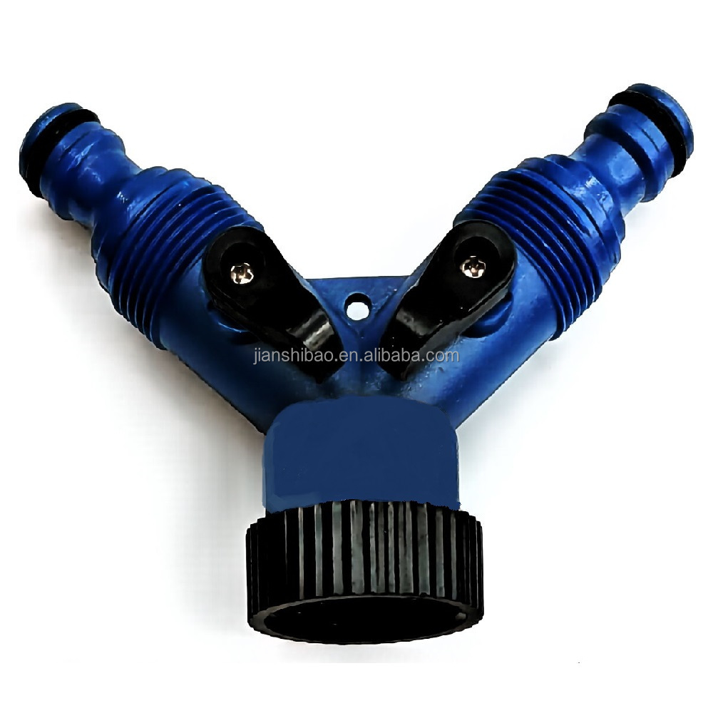 3/4''-1/2'' Garden Y Diverter 2-Way Valve Adapter 16mm Quick Connector Faucet Hose Water Flow Splitter With Switch