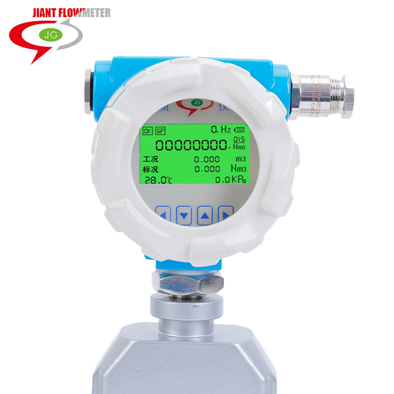 JGLWQ gas turbine flow meter with LCD SS304/SS316 pulse 4-20mA output 24VDC Natural Flowmeter