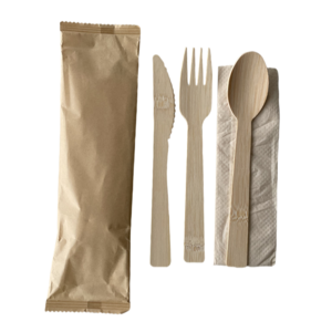 Customized Logo Disposable Bamboo Kitchenware Cutlery Set Disposable Bamboo Knife And Fork