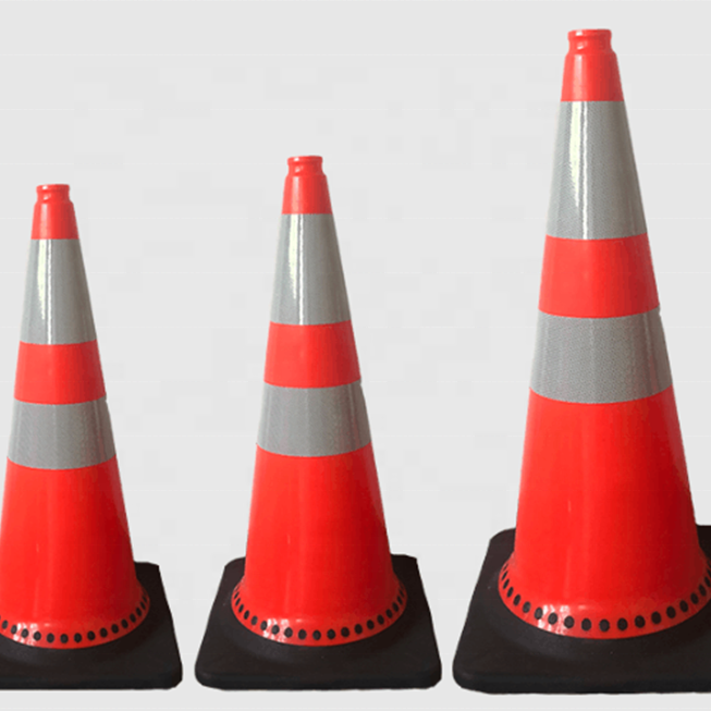 Factory High Quality High Visibility Orange Traffic Safety PVC Road Cone for sale