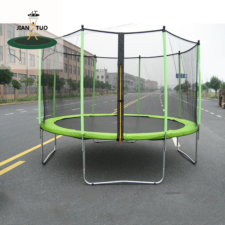 JianTuo Sports TUV GS CE Round Outdoor 6 FT 8 FT 10 FT 12 FT 13 FT 14 FT 15 FT 16 FT Trampoline With Safety Enclosure Net