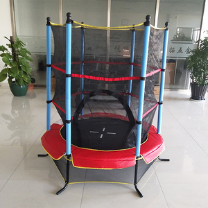 JianTuo Sports 4.5FT 55Inch Kids Indoor Jumping Trampoline Bed With Enclosure