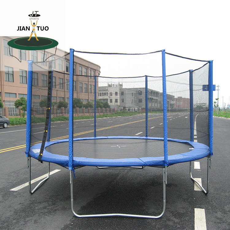 JianTuo Sports TUV GS CE Round Outdoor 6 FT 8 FT 10 FT 12 FT 13 FT 14 FT 15 FT 16 FT Trampoline With Safety Enclosure Net