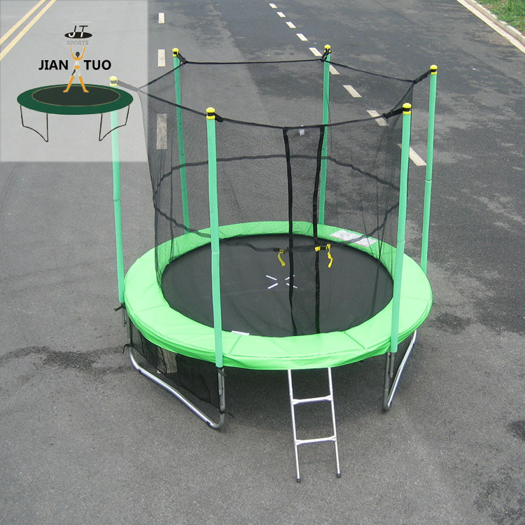 JianTuo Sports TUV GS CE Round Outdoor 6 FT 8 FT 10 FT 12 FT 13 FT 14 FT 15 FT 16 FT Trampoline With Safety Enclosure Net