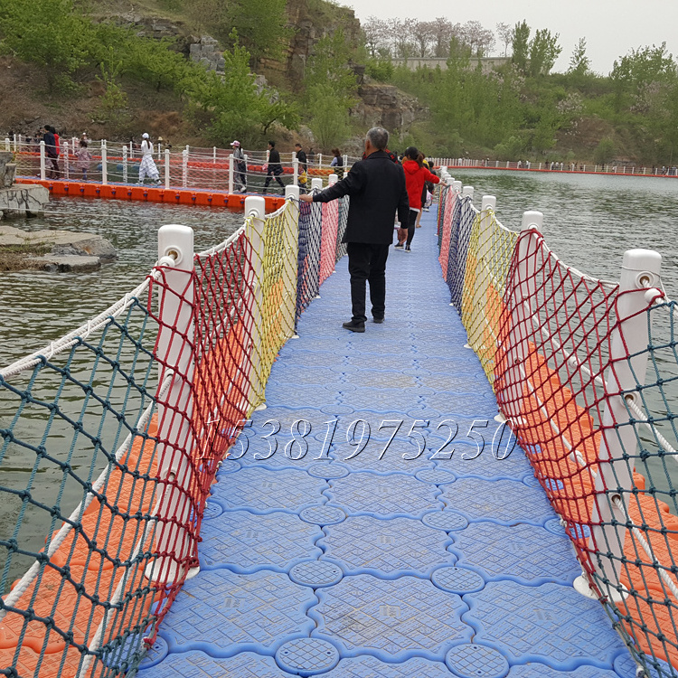 FLOATING BOAT durable floating marina pontoon walkway with wood decking bridge dock